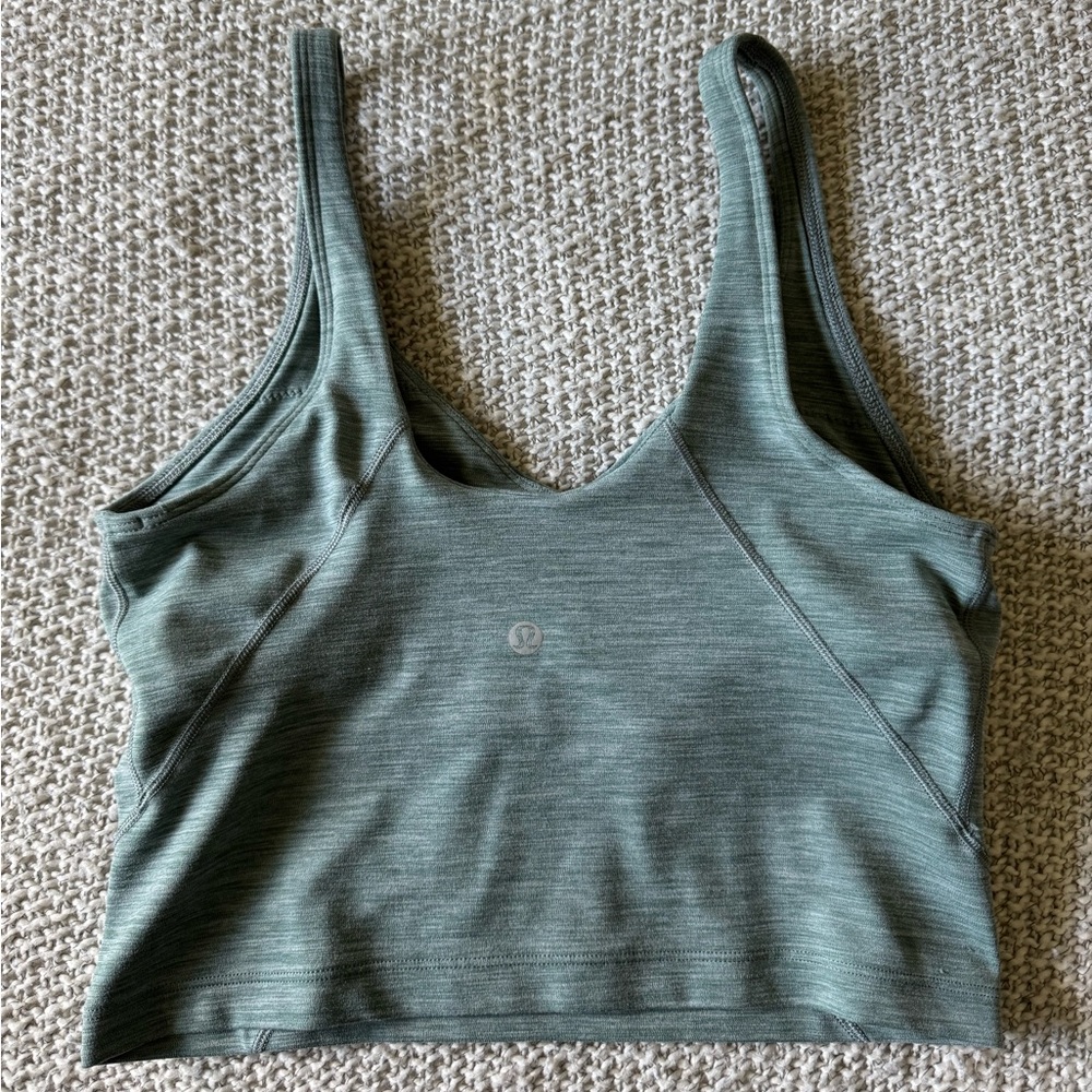lululemon align tank top light green women size 8